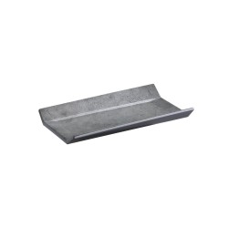 Меламиново плато, правоъгълно, GN 1/3, 32,5x17,6xh3,5см, стакабъл, сиво, CONCRA – APS