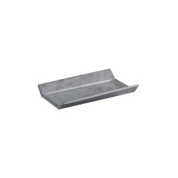 Меламиново плато, правоъгълно, GN 1/4, 26,5x16,2xh3,5см, стакабъл, сиво, CONCRA – APS