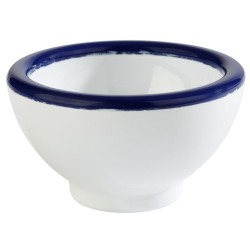 Меламинова купичка/сосиера, ф5,5см, h4см, 20мл, бяло/синьо, стакабъл, „ENAMEL LOOK“ – APS