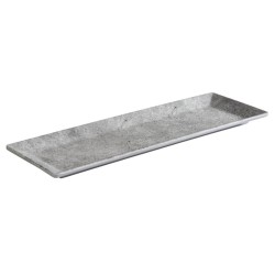 Меламиново плато, правоъгълно, 31x10,5xh1,5см, стакабъл, сиво, CONCRA – APS