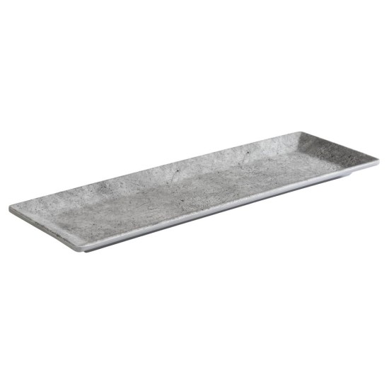 Меламиново плато, правоъгълно, 31x10,5xh1,5см, стакабъл, сиво, CONCRA – APS
