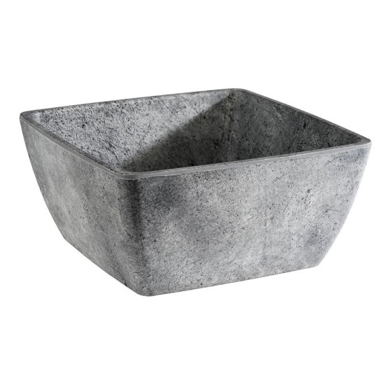 Меламинова купа, квадратна, 19x19см, h8см, 1,5л, сива, стакабъл, CONCRA – APS