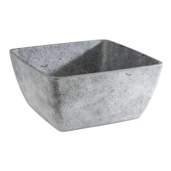 Меламинова купа, квадратна, 25x25см, h12см, 3,8л, сива, стакабъл, CONCRA – APS