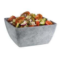 Меламинова купа, квадратна, 25x25см, h12см, 3,8л, сива, стакабъл, CONCRA – APS