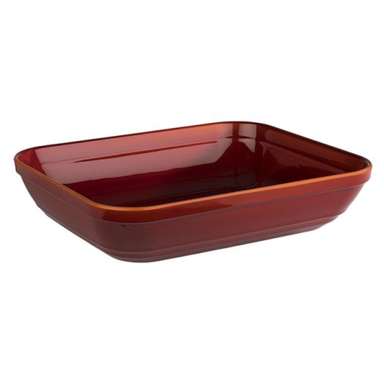 Меламинова купа, правоъгълна, GN 1/2, 32,5x26,5xh7,5см, 3,5л, стакабъл, червена, "EMMA" - APS