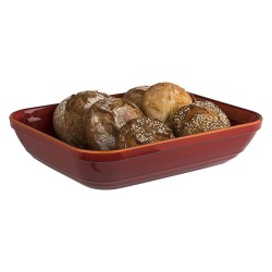 Меламинова купа, правоъгълна, GN 1/2, 32,5x26,5xh7,5см, 3,5л, стакабъл, червена, "EMMA" - APS