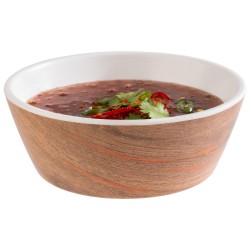 Меламинова купа, кръгла, ф12,5см, h4,5см, 250мл, кафяво/бяло, стакабъл, “CRAZY WOOD“  – APS