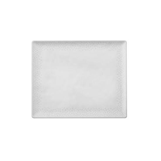 Меламиново плато, правоъгълно, GN 1/2, 32,5x26,5xh1,5см, бяло/сиво, стакабъл, FOOTMARK – APS