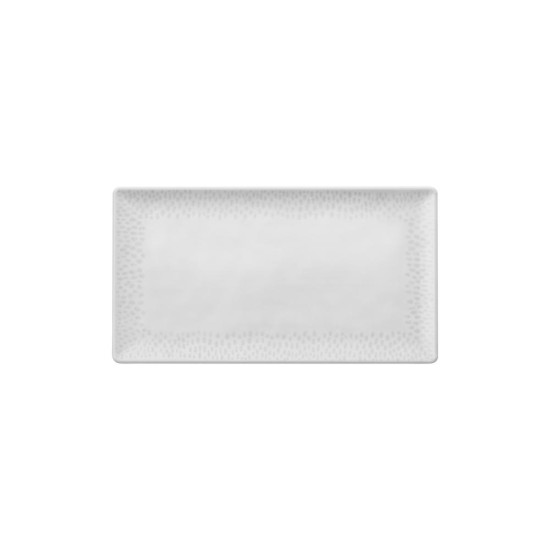 Меламиново плато, правоъгълно, GN 1/3, 32,5x17,6xh1,5см, бяло/сиво, стакабъл, FOOTMARK – APS