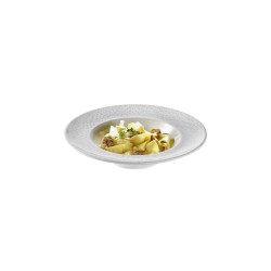 Меламинова чиния за паста, кръгла, ф26,5см, h5,5см, 500мл, бяло/сиво, стакабъл, FOOTMARK – APS