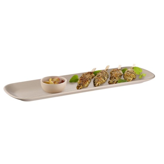Меламиново плато, GN 2/4, 53x16,2xh2,5см, бежаво, стакабъл, NERO – APS