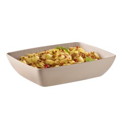 Меламинова купа, правоъгълна, GN 1/2, 32,5x26,5см, h7,5см, 3,5л, бежаво, стакабъл, NERO – APS