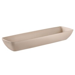 Меламинова купа, правоъгълна, GN 2/4, 53x16,2см, h7,5см, 3,5л, бежаво, стакабъл, NERO – APS