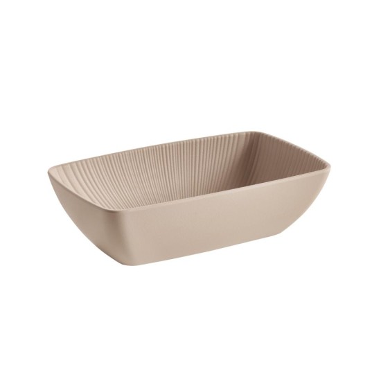 Меламинова купа, правоъгълна, GN 1/4, 26,5x16,2см, h7,5см, 1,5л, бежаво, стакабъл, NERO – APS