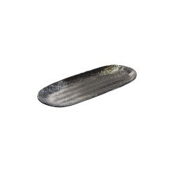 Меламиново плато за суши, овално, 28,5x11,5xh2см, черно, стакабъл, UMI - APS