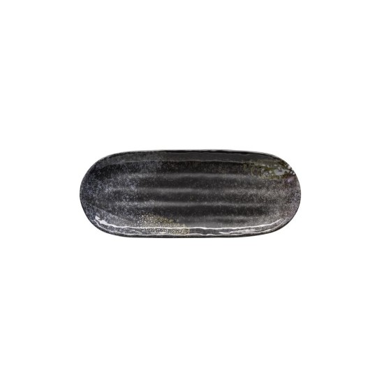 Меламиново плато за суши, овално, 28,5x11,5xh2см, черно, стакабъл, UMI - APS
