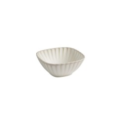 Меламинова купа, квадратна, 19x19xh8см, 1,1л, бяло/бежаво, стакабъл, ARUMI – APS