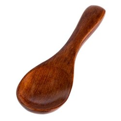 Дървена лъжица за сервиране, 3,5x3x10см, кафява – APS