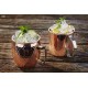 Иноксова чаша за коктейли с дръжка, ф9см, h9см, 450мл, copper, „MOSCOW MULE“ – APS