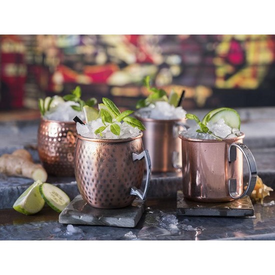 Иноксова чаша Mug с медно покритие ф9см h10см 500мл MOSCOW MULE - APS
