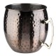 Иноксова релефна шампаниера с дръжка, кръгла, ф20см, h21см, 5л, copper, „MOSCOW MULE“ – APS