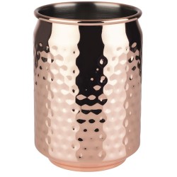Иноксова релефна чаша за коктейли, ф7,5см, h10,5см, 350мл, copper, стакабъл, „COOL“ – APS