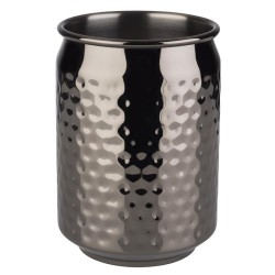 Иноксова релефна чаша за коктейли, ф7,5см, h10,5см, 350мл, gunmetal, стакабъл, „COOL“ – APS