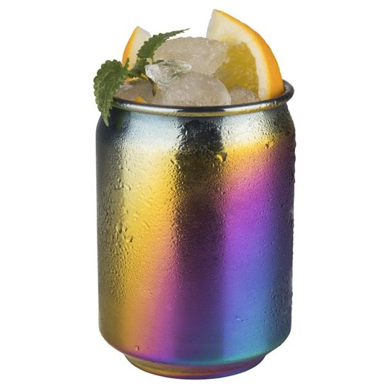 Иноксова чаша за коктейли, ф7,5см, h10,5см, 350мл, rainbow, стакабъл, „COOL“ – APS