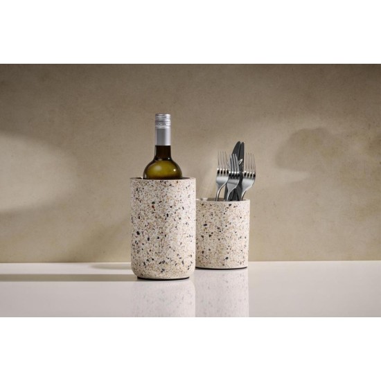 Поставка за прибори, бетон, кръгла, ф11см, h13,5см, TERRAZZO – APS