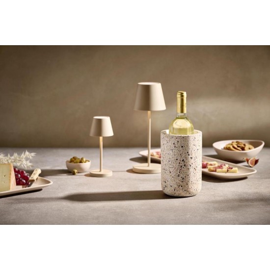 Охладител за бутилка, бетон, кръгъл, ф12,5/10см, h19см, TERRAZZO – APS