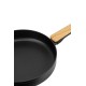 Алуминиев тиган с незалепващо покритие ф24x4,8см BLACK AND WOOD HOME-(DFF-SC16-24) - Horecano