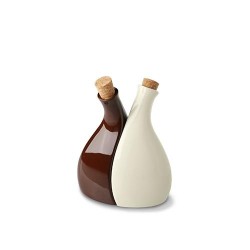 Порцеланов съд за оцет/олио 14,6см 180мл с коркова тапа LE CHOCO BRUN - Suisse Langenthal