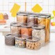 Пластмасова кутия за съхранение със силиконово уплътнение "Chef" 10,5x10.5xh9см 700мл DUNYA-(31150)