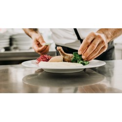 Порцеланова чиния с борд плитка ф22см h1,9см ESSKLASSE - Lilien