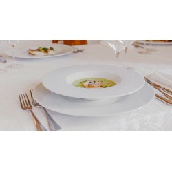 Порцеланова чиния с борд  плитка ф33см h2,9см ESSKLASSE - Lilien