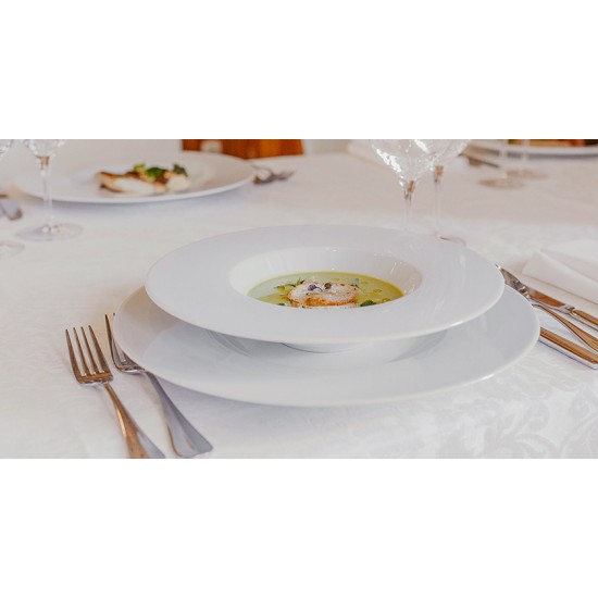 Порцеланова чиния с борд  плитка ф33см h2,9см ESSKLASSE - Lilien