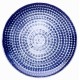 Порцеланова чиния плитка без борд ф24см h2,1см POINTS BLUE - Suisse Langenthal