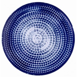 Порцеланова чиния плитка без борд ф27см POINTS BLUE - Suisse Langenthal
