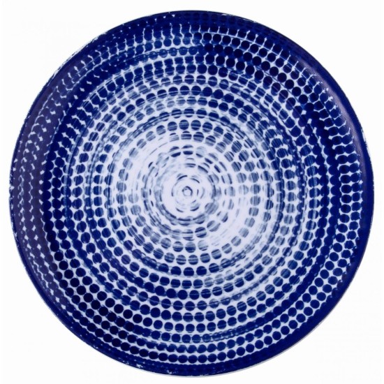 Порцеланова чиния плитка без борд ф27см POINTS BLUE - Suisse Langenthal