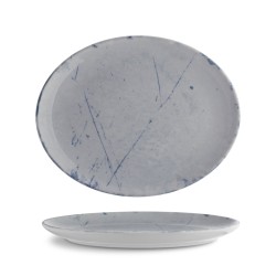 Порцеланово овално плато, 32см, Stone blue - G.Benedikt