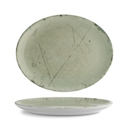Порцеланово овално плато, 32см, Stone green - G.Benedikt
