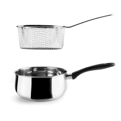 Иноксова касерола с кошница за пържене, 18/10, ф18см, h9см, 0,5мм, 2л, Garinox – Lacor