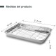 Иноксова тава с решетка, правоъгълна, 21,5x15xh2см, ESSENTIAL – Lacor