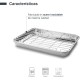 Иноксова тава с решетка, правоъгълна, 40,5x30,5xh2,5см, ESSENTIAL – Lacor