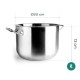 Иноксова тенджера без капак, ф20см, h13см, 4л, Gastro – Garinox