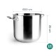 Иноксова тенджера без капак, ф20см, h20см, 6,2л, Gastro – Garinox
