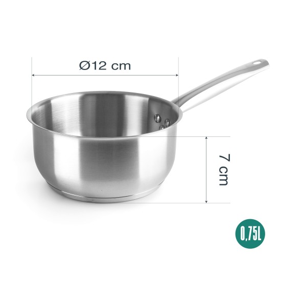 Иноксова касерола, ф12см, h7см, 750мл, Gastro – Garinox