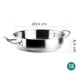 Иноксова тенджера без капак, ф24см, h6,5см, 2,8л, Gastro – Garinox