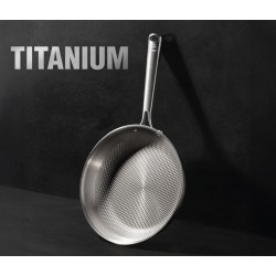 Титаниев тиган, трислоен, незалепващ, ф24-18,5см, h6см, 2,3мм, TitanGrill – Lacor