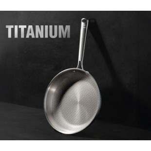 Титаниев тиган, трислоен, незалепващ, ф28-21,5см, h6,5см, 2,3мм, TitanGrill – Lacor